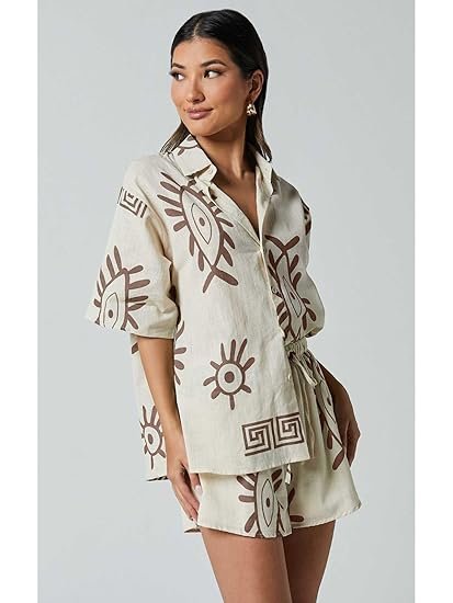 Co-ord Set for Women Stylish | Pajama Set For Women & Girl for Beach & Holiday Look | Night Suit For Woman | Lounge Wear For Women's - Image 3