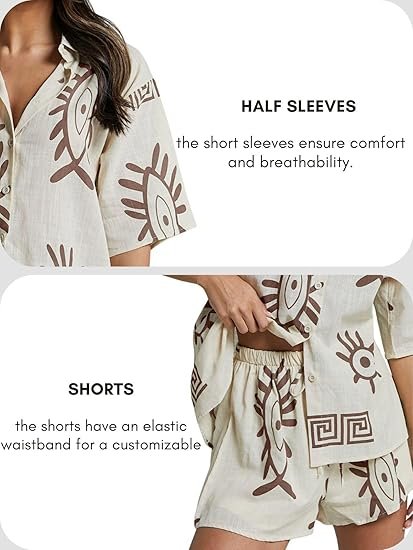 Co-ord Set for Women Stylish | Pajama Set For Women & Girl for Beach & Holiday Look | Night Suit For Woman | Lounge Wear For Women's - Image 4