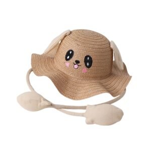 JAZZY PEARLS® Bunny Straw Hat Cap Funny Beach Hat for Festivals Spring Costume Accessories Khaki|Clothing, Shoes & Accessories | Womens Accessories | Hats