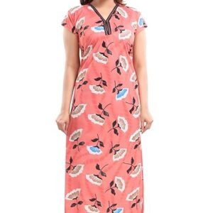 Women's Satin Floor Length Night Dress Nighty