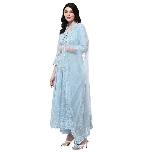 Women Cotton Anarkali Printed Suit Set - Image 2